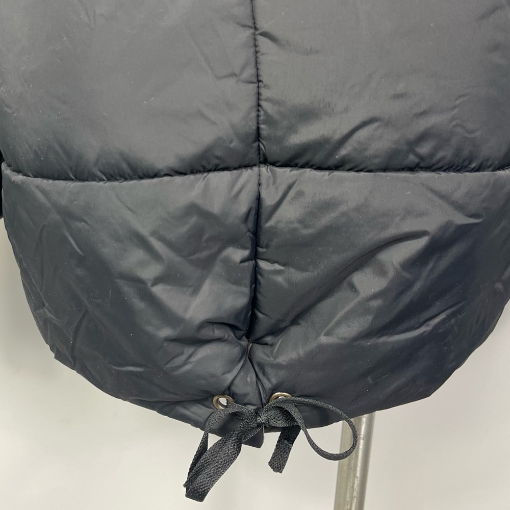 Diesel Woman’s Puffer Jacket Black High Low Hooded Insulated Winter Coat M - Picture 12 of 16